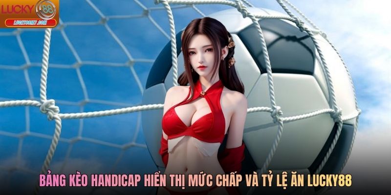 Bảng kèo Handicap hiển thị mức chấp và tỷ lệ ăn Lucky88